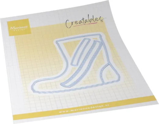 Creatables-Stanzen für einen Stiefel mit Schaftrand und Streifen-Details