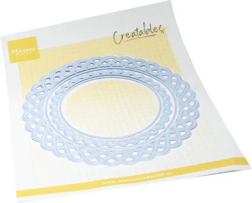 Marianne Design Creatables Stanzschablone Spiral Circle Weidegeflecht auf Rasterpapier