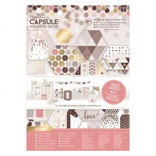 Ultimativer Stanz- Papierblock - Capsule Geometric Mocha