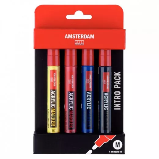 Amsterdam Acrylmarker M Basic Set (4er)