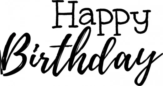 Holzstempel - Happy Birthday