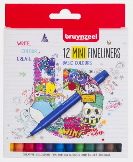 Mini Bruynzeel Fineliner 12er Set