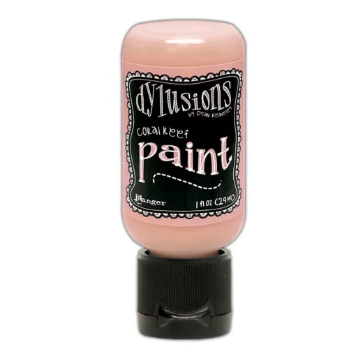 Dylusions Flip-Cap-Flasche Acrylfarbe in der Farbe Coral Reef (warmes Lachsrosa)