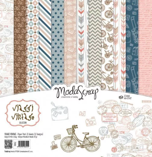 ModaScrap 6x6 Paper Pack - Viaggi Vintage