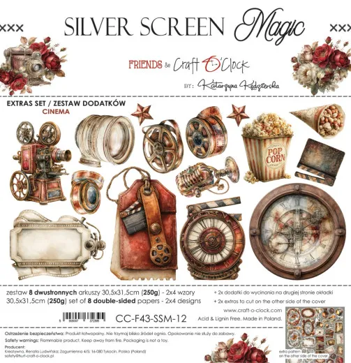 Verpackung des "Silver Screen Magic" Extras Set Cinema mit Kino- und Steampunk-Stanzteilen