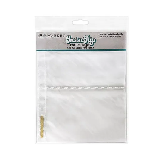 Packung InstaFlip Pocket Page Refills mit transparenten Hüllen mit zwei Querfächern