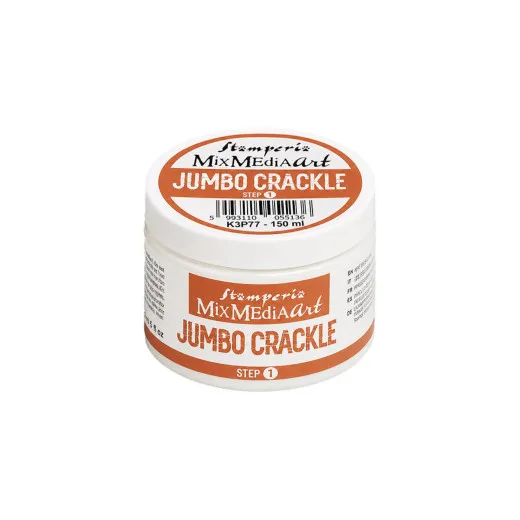 150-ml-Dose Stamperia Mixed Media Art Jumbo Crackle Transparent Step 1