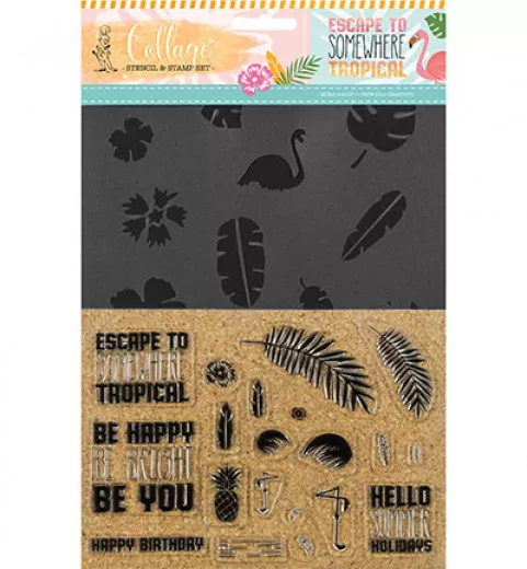 Clear Stamps Schablone - Tropical Escape