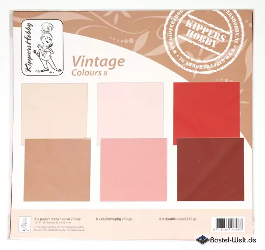 Kippers Vintage Colours B 12x12 Paper Pack (Rottöne)