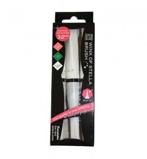 Wink Of Stella Brush Glitter Marker Set - White Christmas