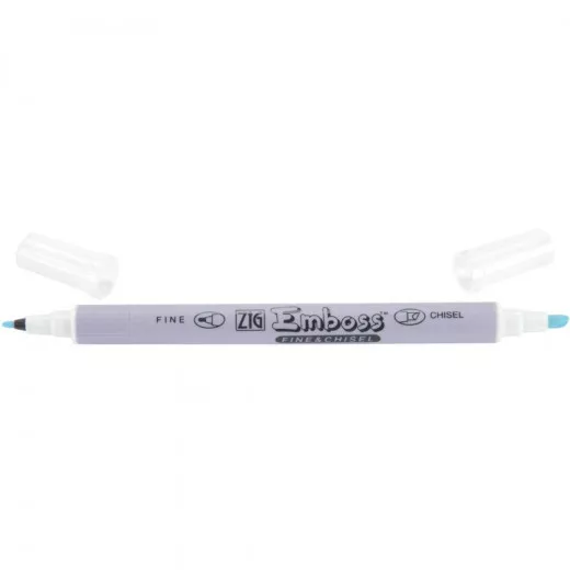 Zig Emboss Fine Chisel Twin Tip Clear Marker