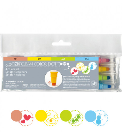 Zig Clean Color Dot 4 Color Set