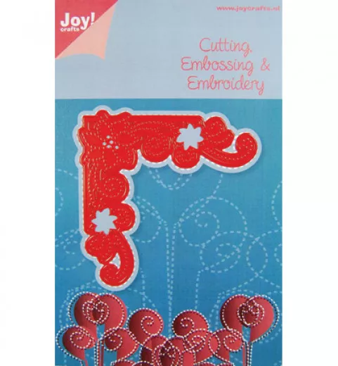 Embossing and Cutting Schablone - Ecke Stern Blume