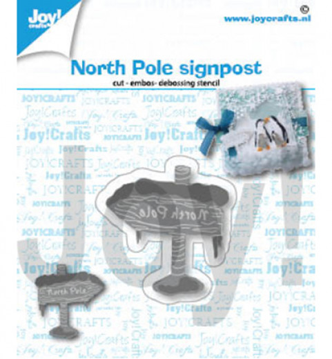 Stanzschablone - North Pole Signpost