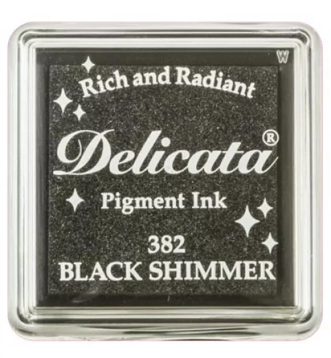 Delicata Small Ink Pad - Black Shimmer