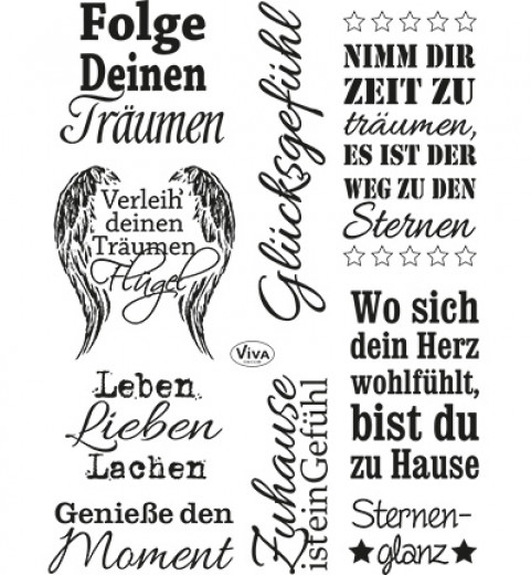 Clear Stamps - Sprüche 2