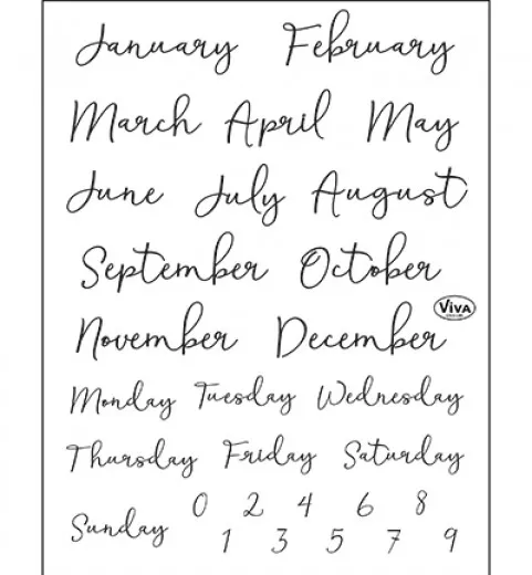 Clear Stamps - Bujo Kalender Monate