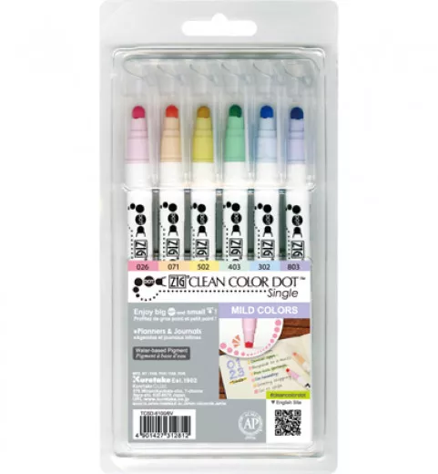 ZIG Clean Color Dot Set - Mild Colors