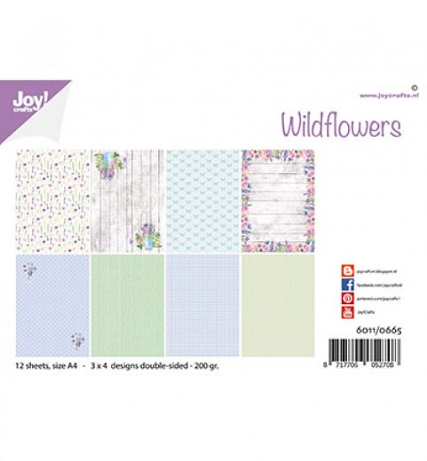 Wild Flowers Wildblumen A4 Paper Pack