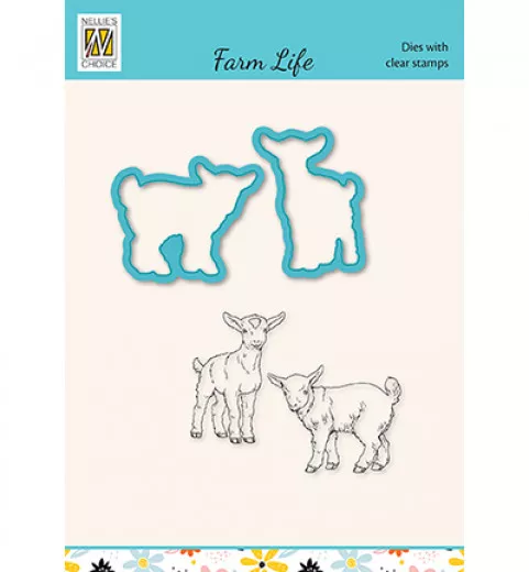 Die Cut and Clear Stamps Set - Farm Life - Ziegen