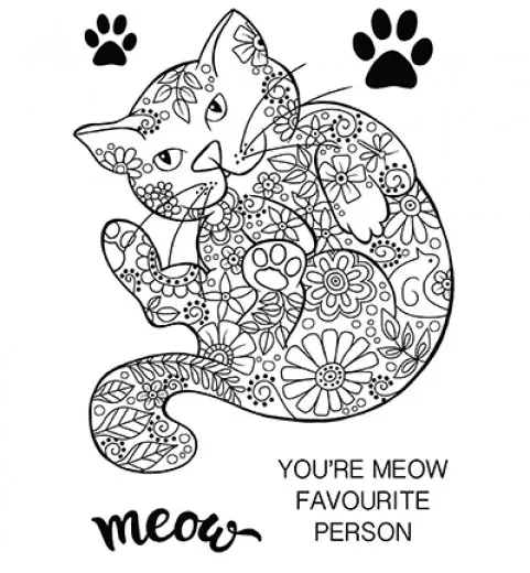 Clear Stamps - Decorative Cat