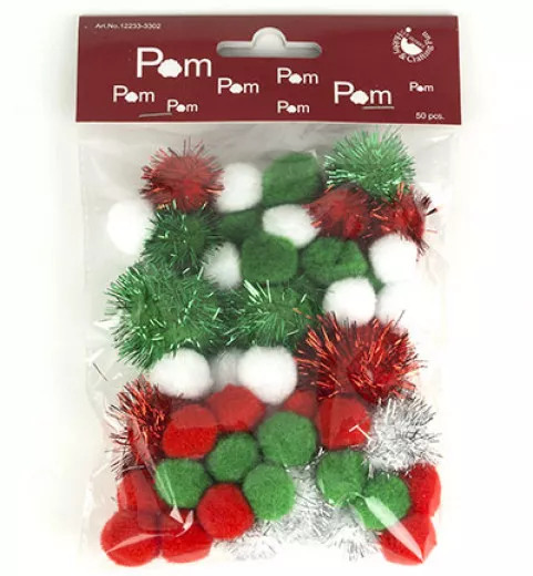 Mix PomPom Set, X-Mas