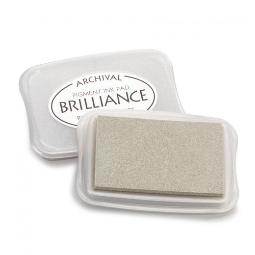 Brilliance Pigment Ink Pad - Pearlescent Platinum Planet