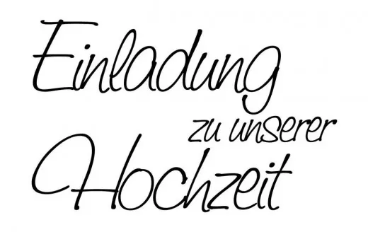 Holzstempel - Einladung zu unserer Hochzeit