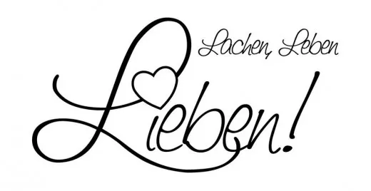 Holzstempel - Lachen, Leben, Lieben