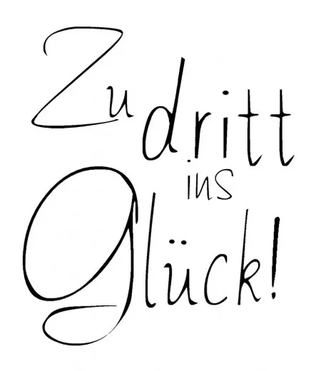 Stempel Zu dritt ins Glück