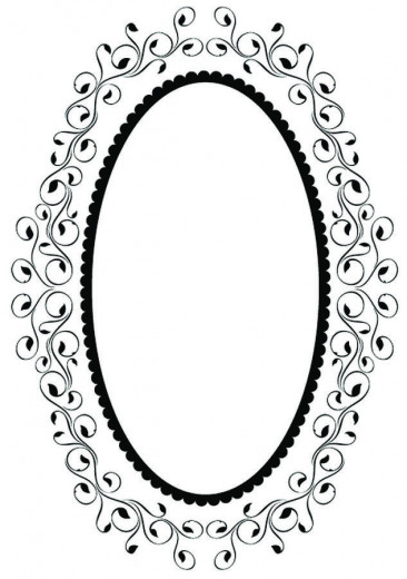 Embossing Folder - Oval Frame 1