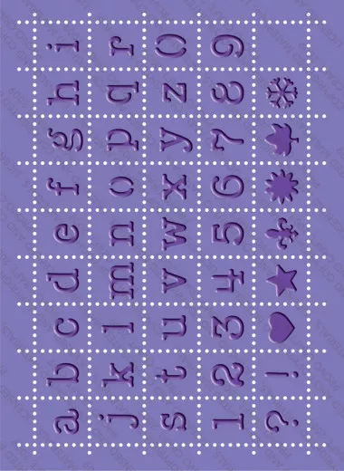 Embossing Folder plus - postage alphabet