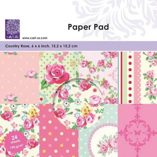 Paper Pad 6x6 - Country Rose