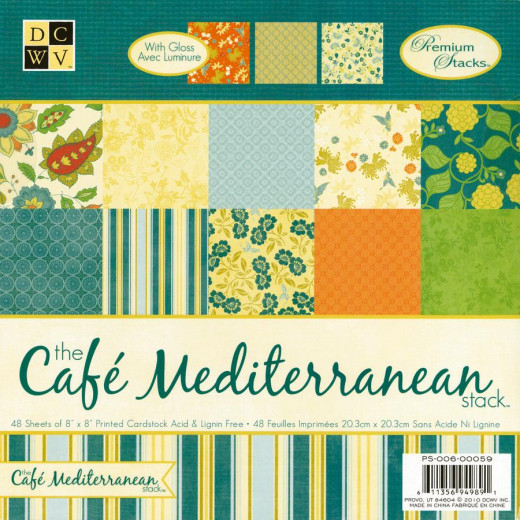 Paper Stack 8x8 - Cafe Mediterranean