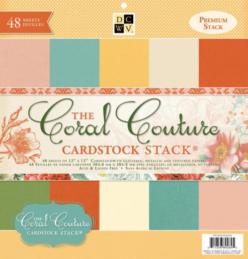 The Coral Couture Cardstock Stack