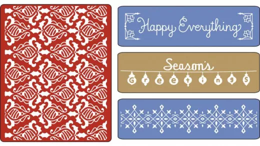 Embossing Folder - Holiday Damask Set