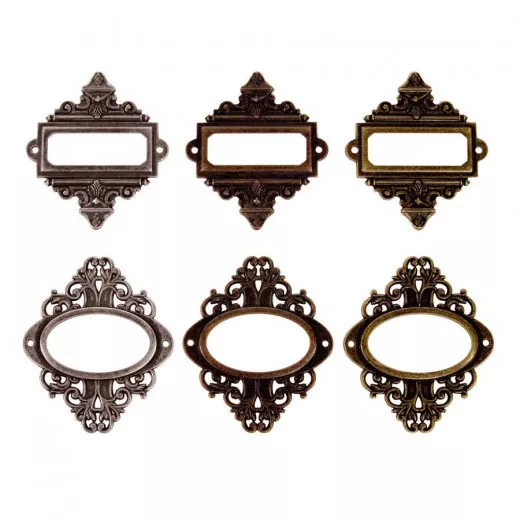 Idea-Ology Ornate Plates Kartenhalter/Metall