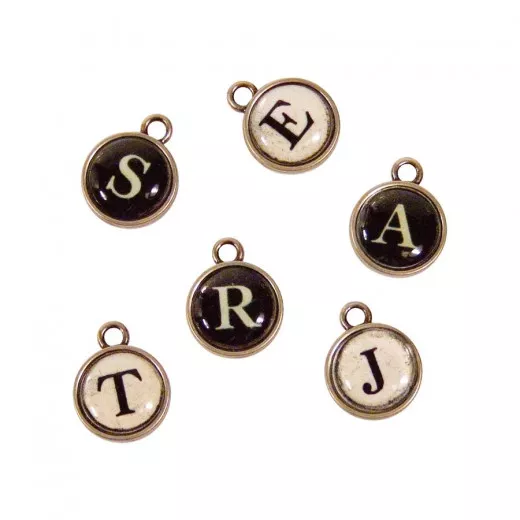 Idea-Ology Metal Type Charms Alphabet