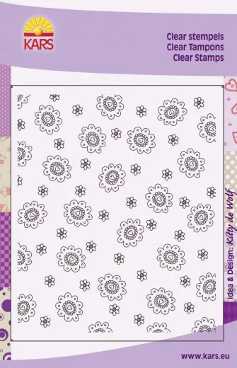 Hintergrund Clear Stamps flower with heart