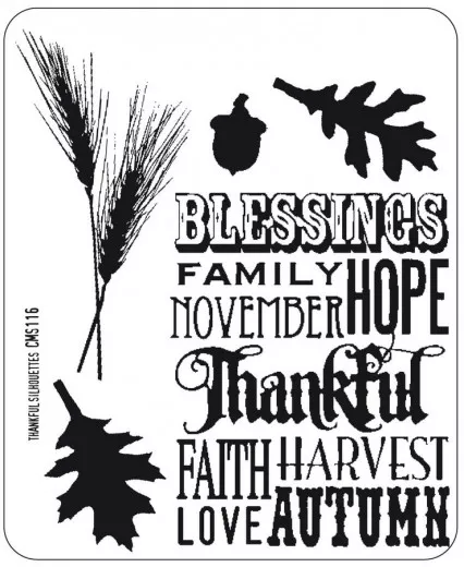 Cling Stamps by Tim Holtz - Thankful Silhouettes