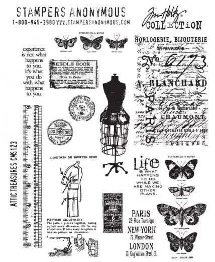 Cling Stamps by Tim Holtz - Attic Treasures