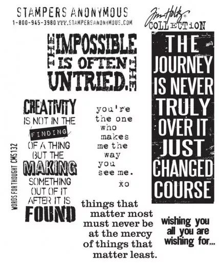 Cling Stamps Tim Holtz - Words For Thought