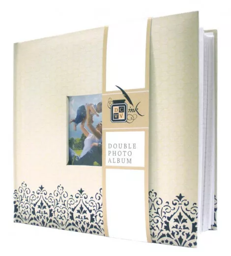 Double Photo Album Black and Cream