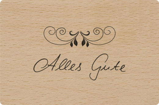 Holzstempel flach - Alles Gute