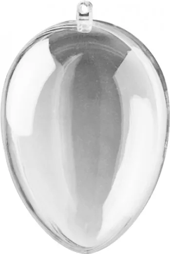 Acryl Eier transparent 14 cm (12 Stück)