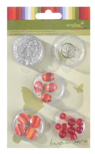 Serafina Schmuck Set 10, rot-orange