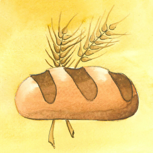 Wachsbild Brot und Ähren - Bastel-Welt Schobes