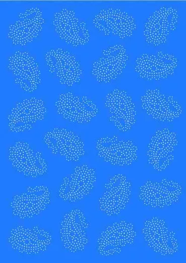 Pergamentpapier Paisly blau