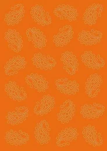 Pergamentpapier Paisly orange