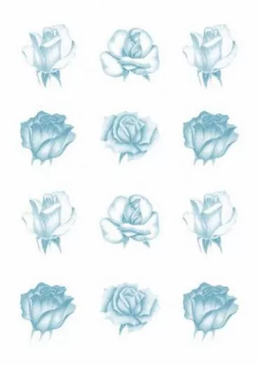 Pergament Papier Rosen blau